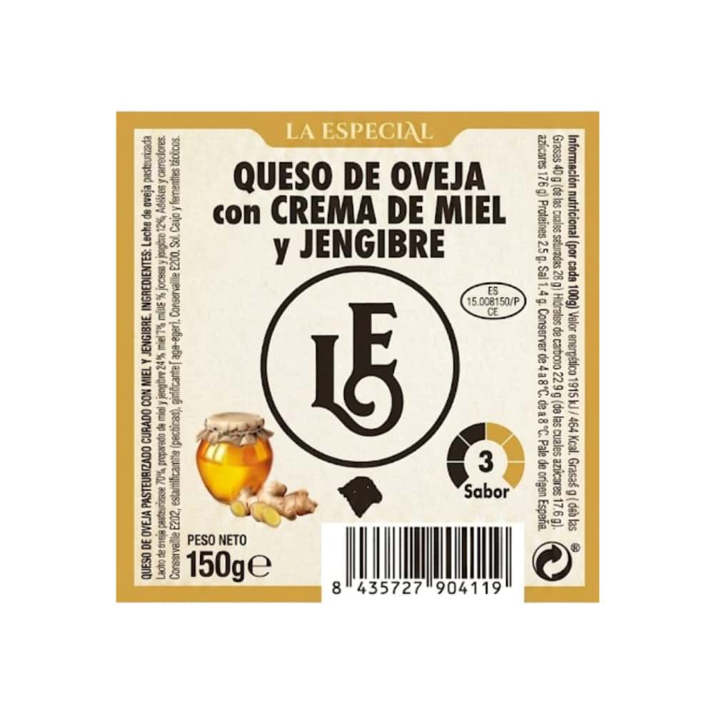 Queso de oveja con crema de miel y jengibre La Especial (150 g / 5.29 oz) - Miniatura 2