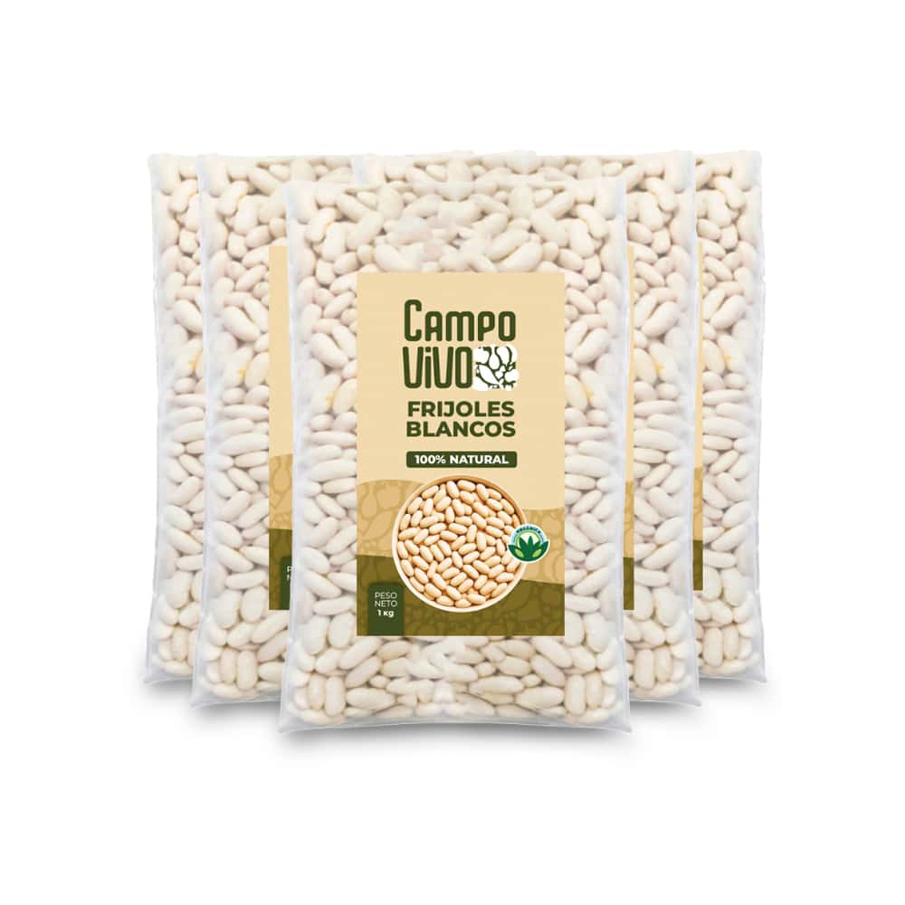 Frijoles blancos Campo Vivo (5 x 1 kg / 2.2 lb) - Miniatura 1