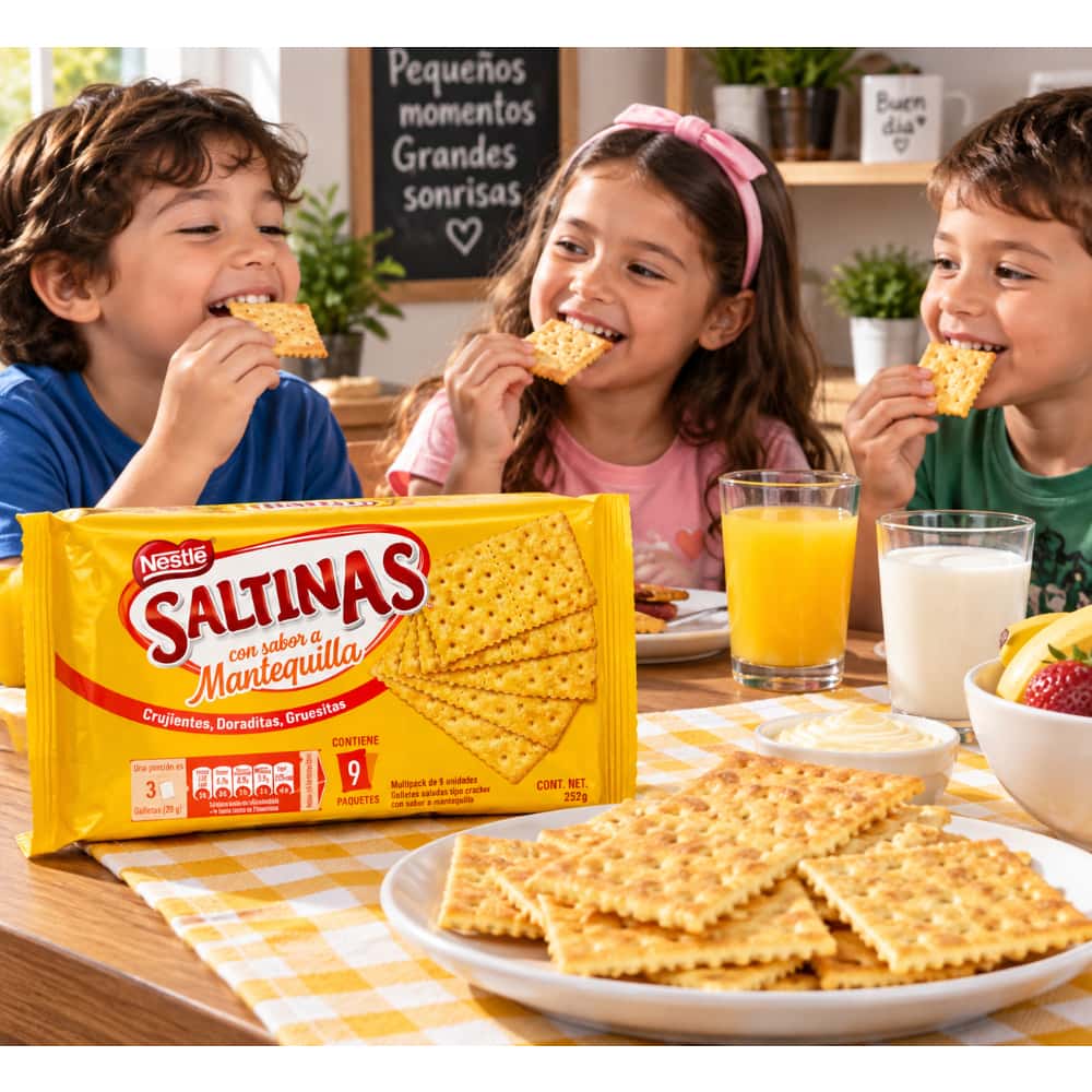 Galletas saladas con sabor a mantequilla Saltinas Nestle (252 g / 8.89 oz) - Miniatura 4