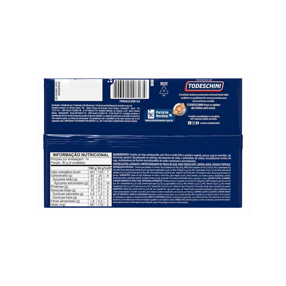 Galletas dulces caramelizadas con cristales de azúcar Todeschini Cristal (20 x 420 g / 14,8 oz) - Miniatura 2