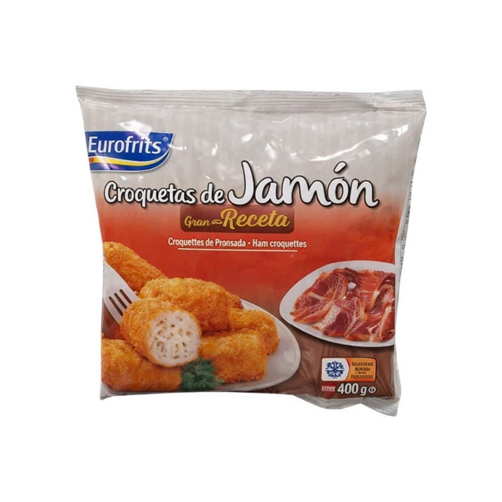 Croquetas de jamón congeladas Eurofrits (400g / 0.88 lb) - Miniatura 1