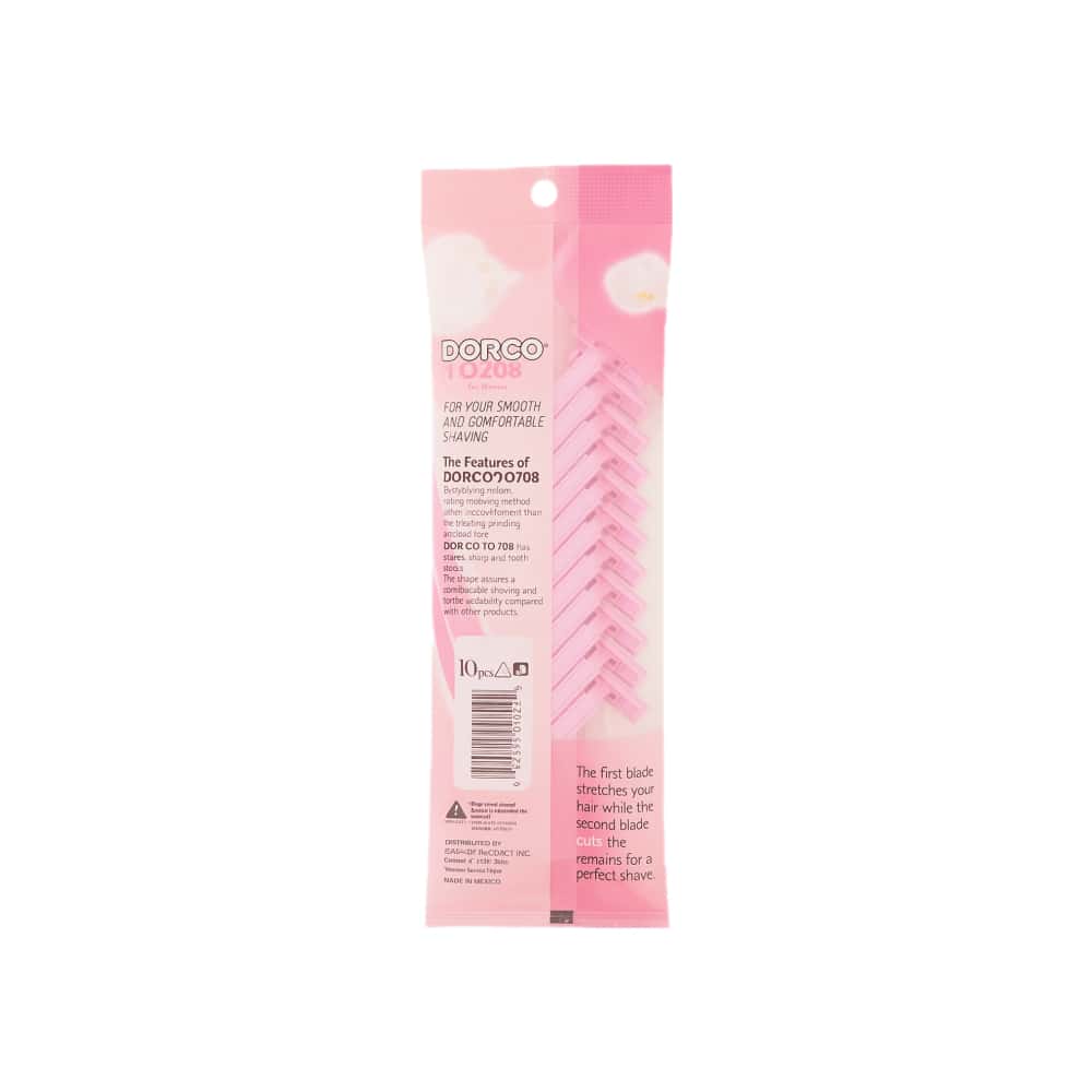Máquinas de afeitar desechables de doble navaja para mujer TD708 Dorco (10 U) - Miniatura 2