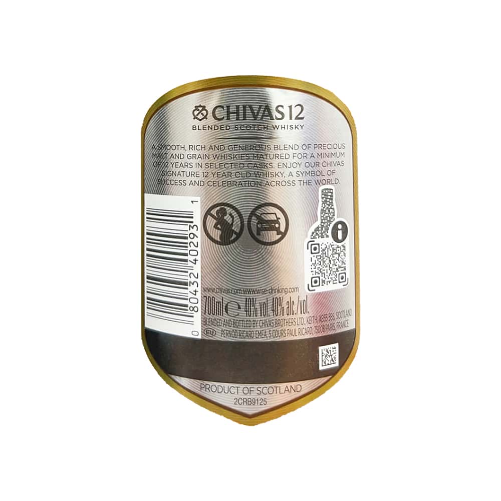Whisky 40 % vol 12 años Chivas Regal (700 ml) - Miniatura 7