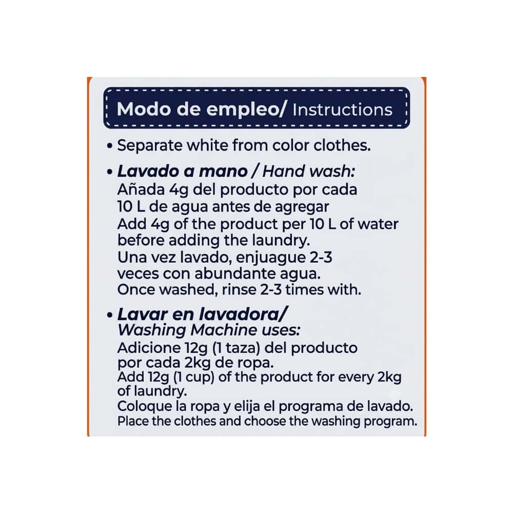 Detergente en polvo multiusos fragancia floral Defá (500 g / 1.1 lb) - Miniatura 3