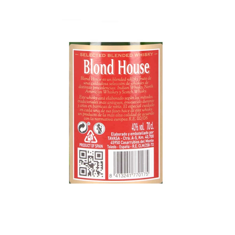 Whisky Blond House (700 ml) - Miniatura 3