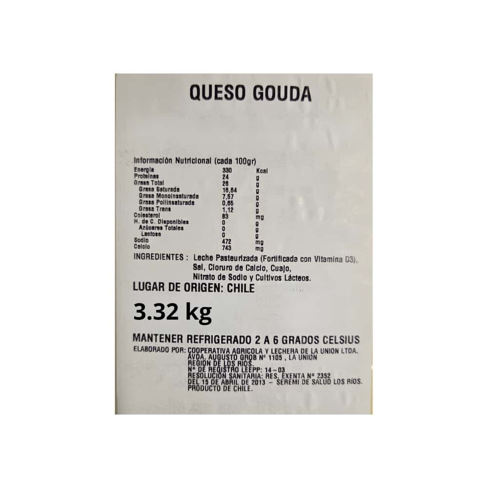 Queso Gouda Colun (3.32 kg / 7.32 lb) - Miniatura 3
