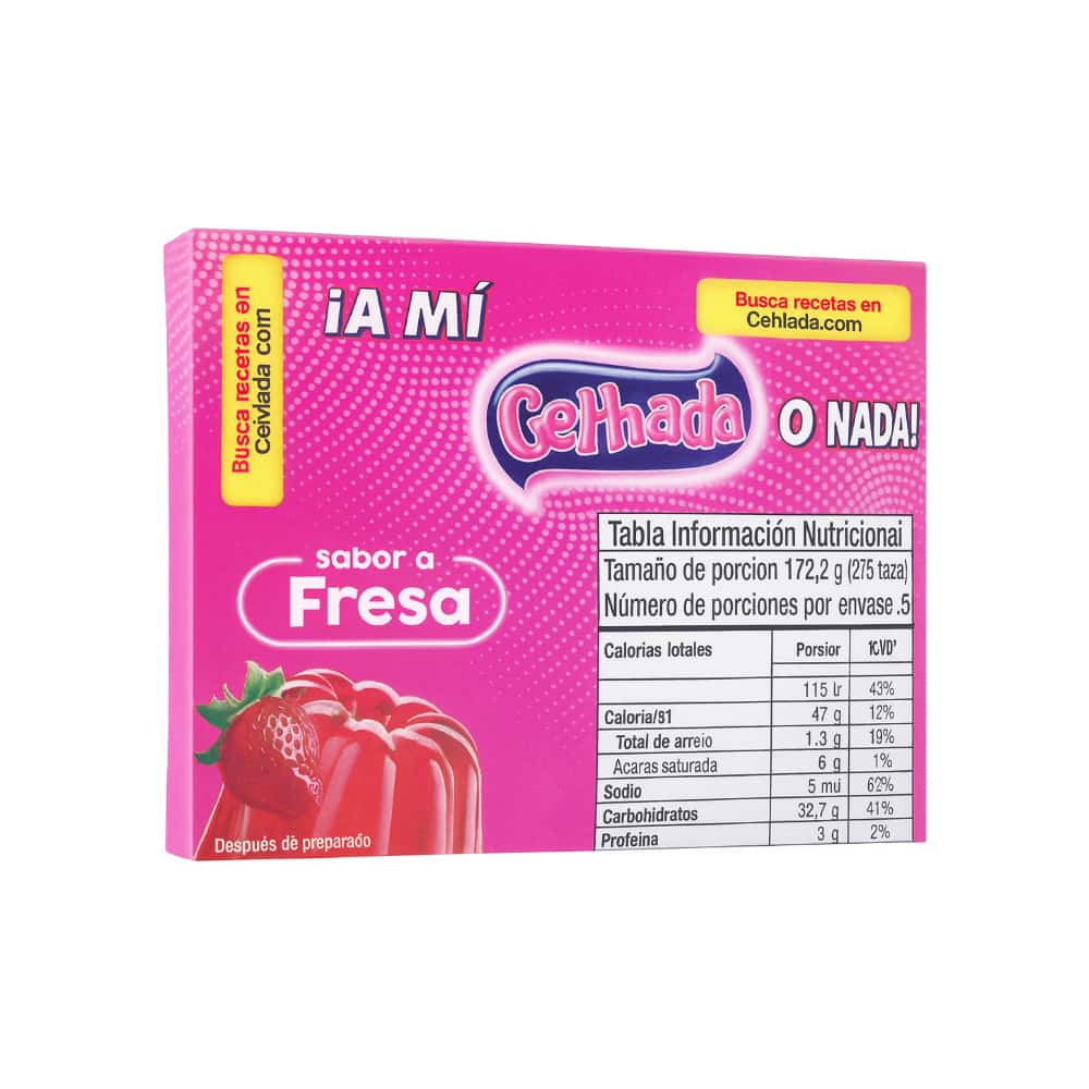 Gelatina sabor a fresa Gel’hada (35 g / 1.23 oz) - Miniatura 2