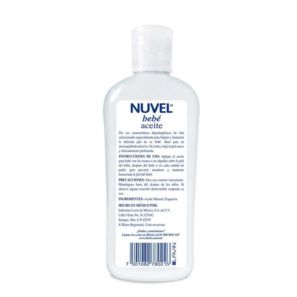 Aceite para bebé hipoalergénico humectante Nuvel (125 ml) - Miniatura 5