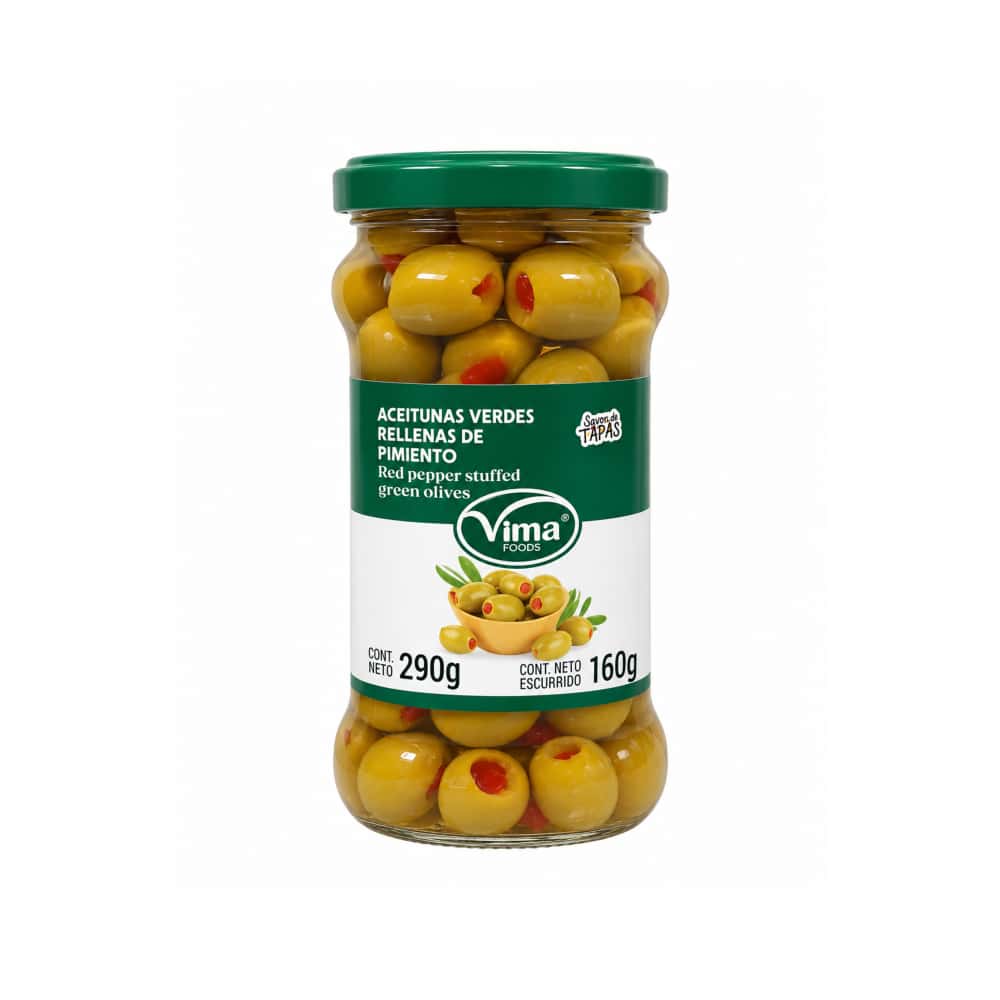 Aceitunas rellenas de pimiento Vima Foods (290 g / 10.23 oz) - Miniatura 1