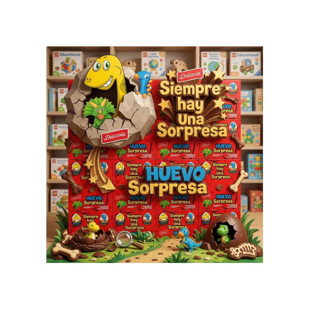 Caja de huevos sorpresa de chocolate con galletas con sabor a chocolate Delizola (216 g / 7.62 oz) - Miniatura 4