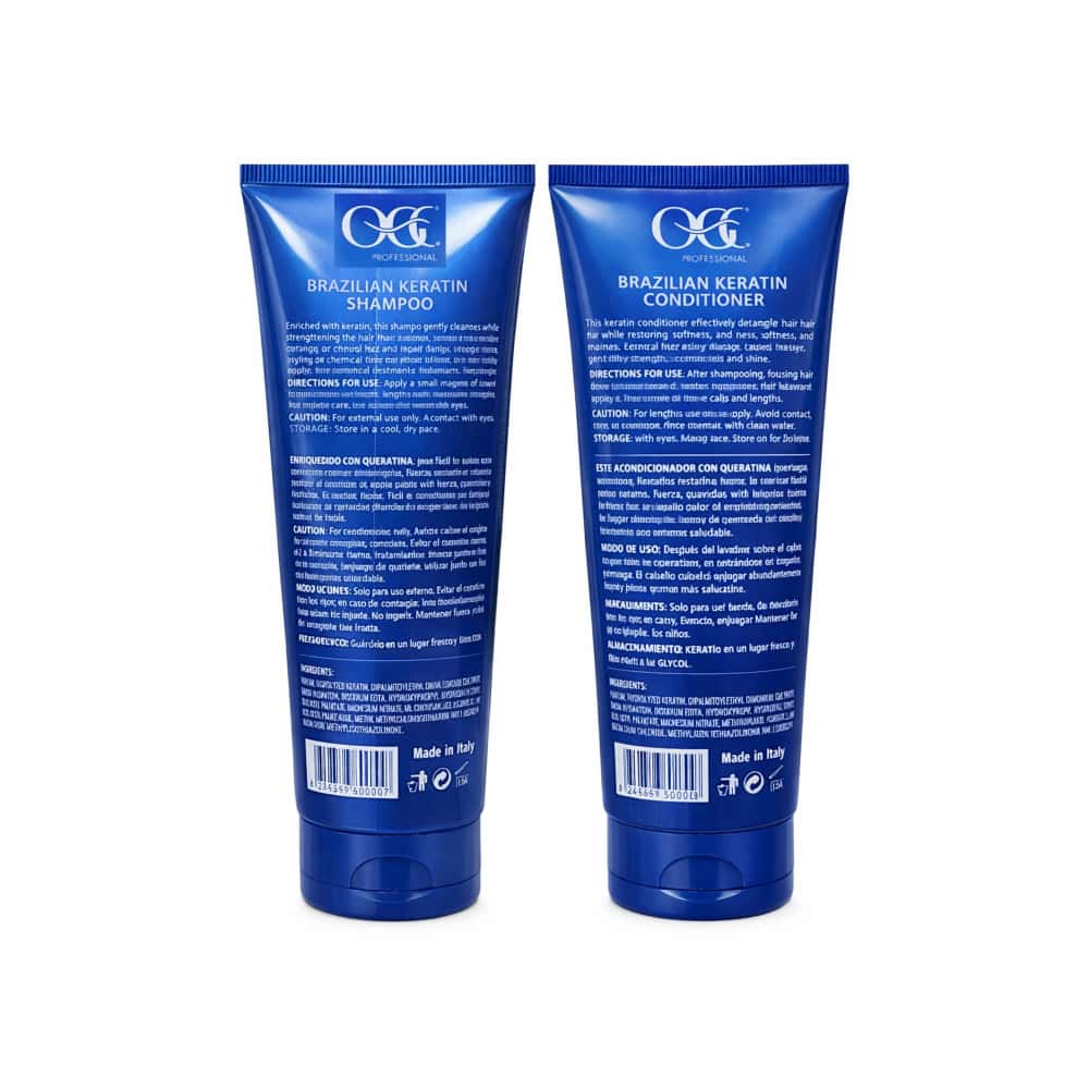 Set de champú y acondicionador con queratina brasileña Ocgy Professional - Miniatura 3