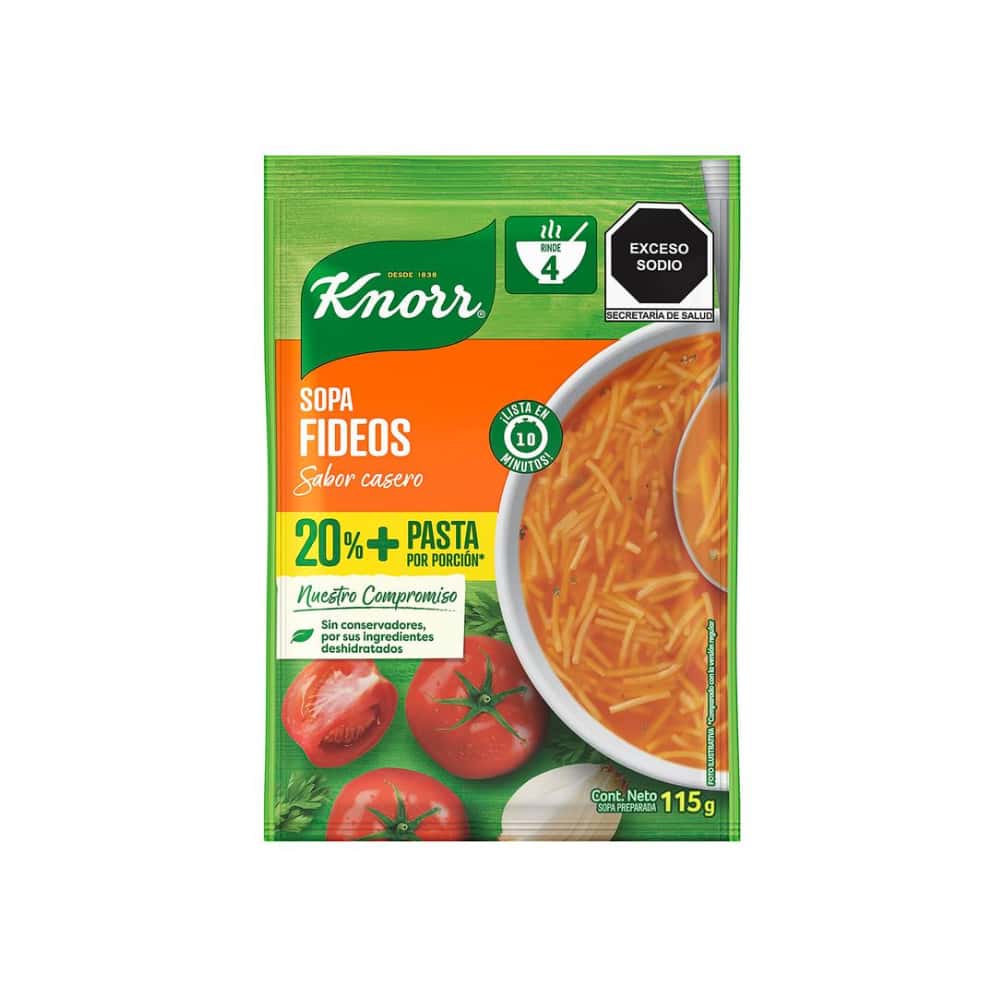 Sopa de fideos sabor casero Knorr (115 g / 4.06 oz) - Miniatura 3