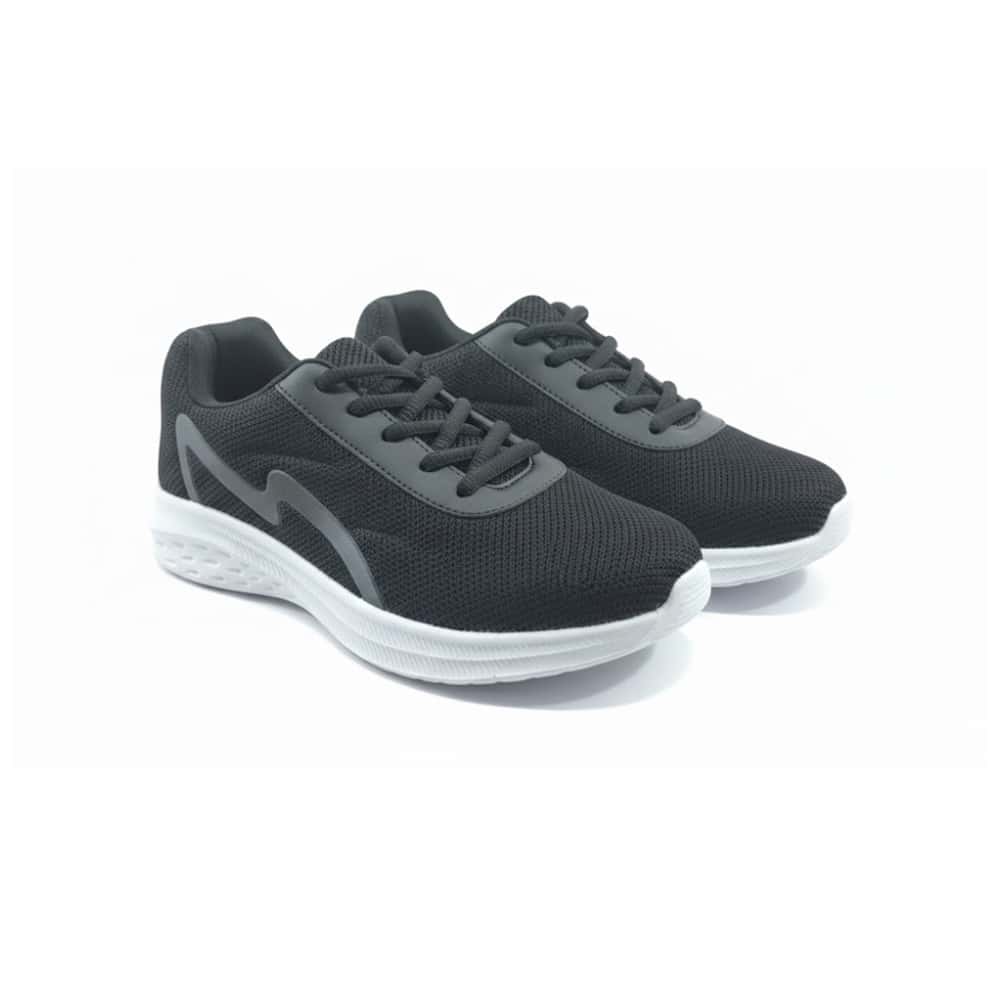Tenis deportivos de suela EVA de color negro para mujer BY (Talla 36) - Miniatura 1