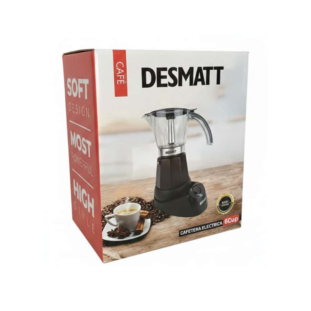 Cafetera eléctrica negra de 6 tazas Desmatt KCM-006 - Miniatura 5