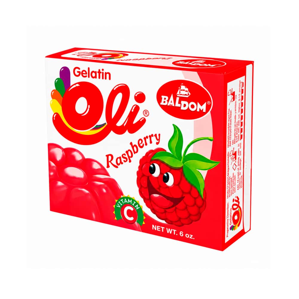 Gelatina sabor frambuesa Oli (170 g / 6 oz) - Miniatura 2