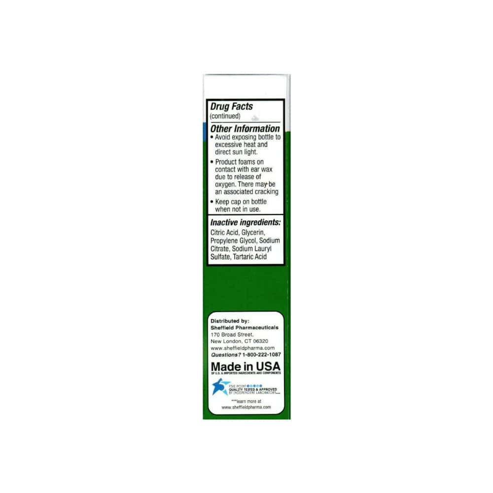 Gotas para eliminar la cera de los oídos. Peróxido de carbamida 6.5 % Sheffield Pharmaceuticals (15 ml) - Miniatura 4