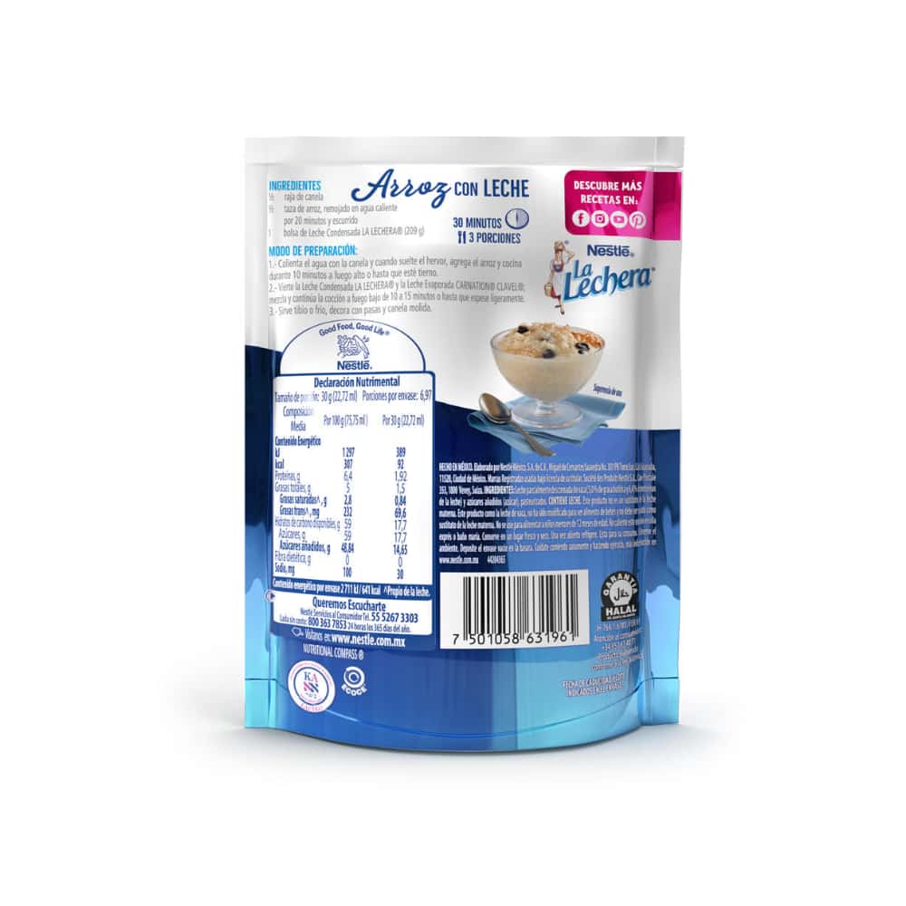 Leche parcialmente descremada condensada azucarada pasteurizada Nestlé (209 g / 7.38 oz) - Miniatura 2
