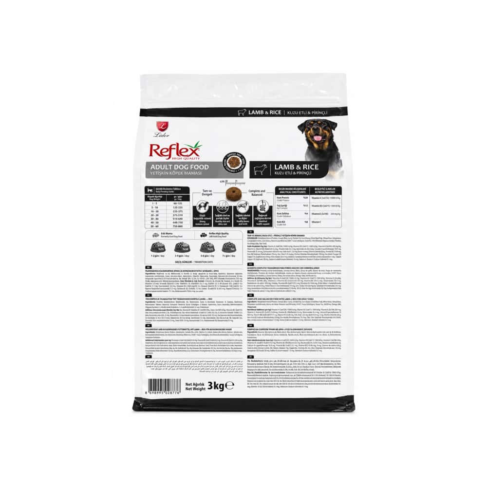 Alimento para perros adultos de cordero y arroz Reflex (3 kg / 6.6 lb) - Miniatura 2