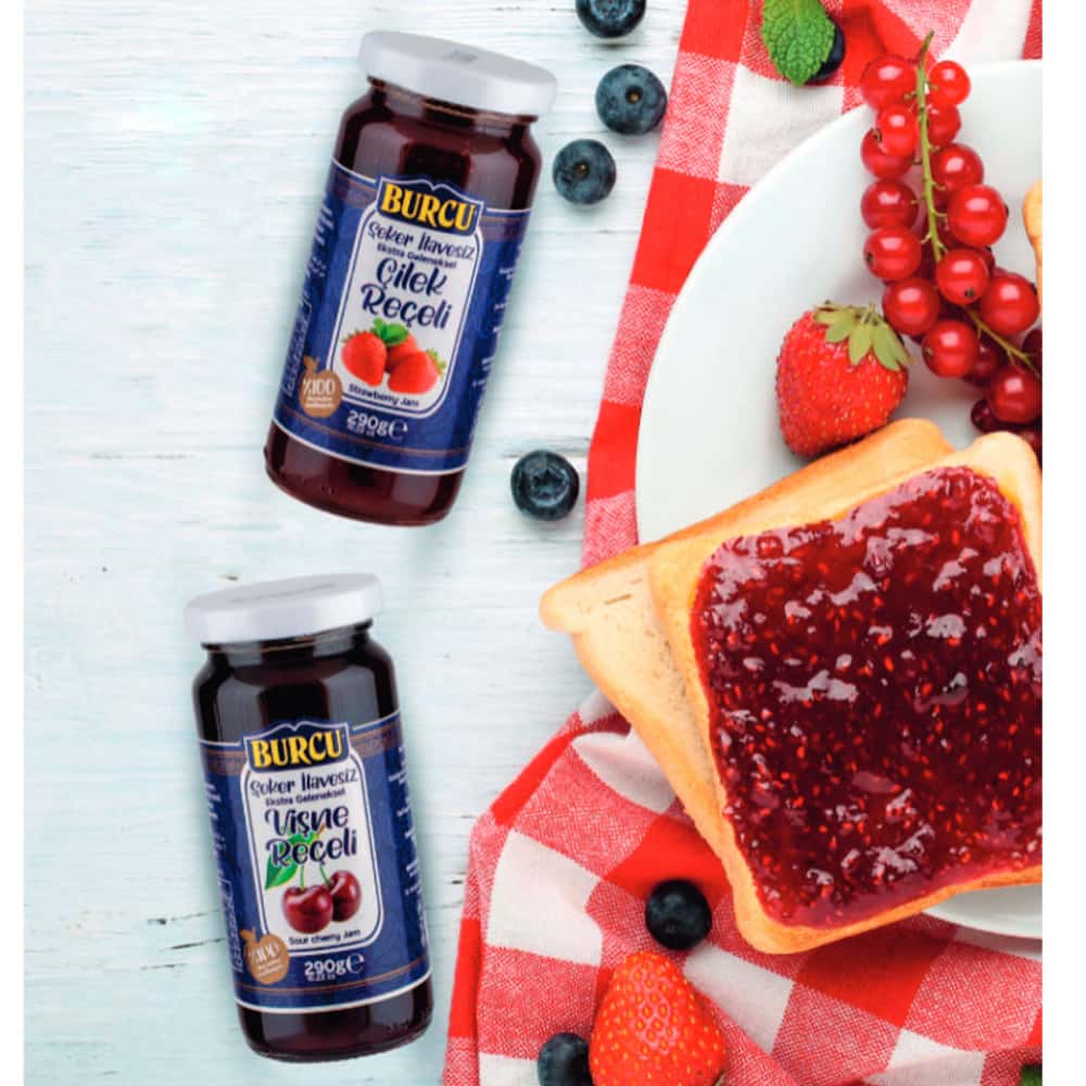 Mermelada de guinda sin azúcar añadida Burcu (290 g / 10.23 oz) - Miniatura 5