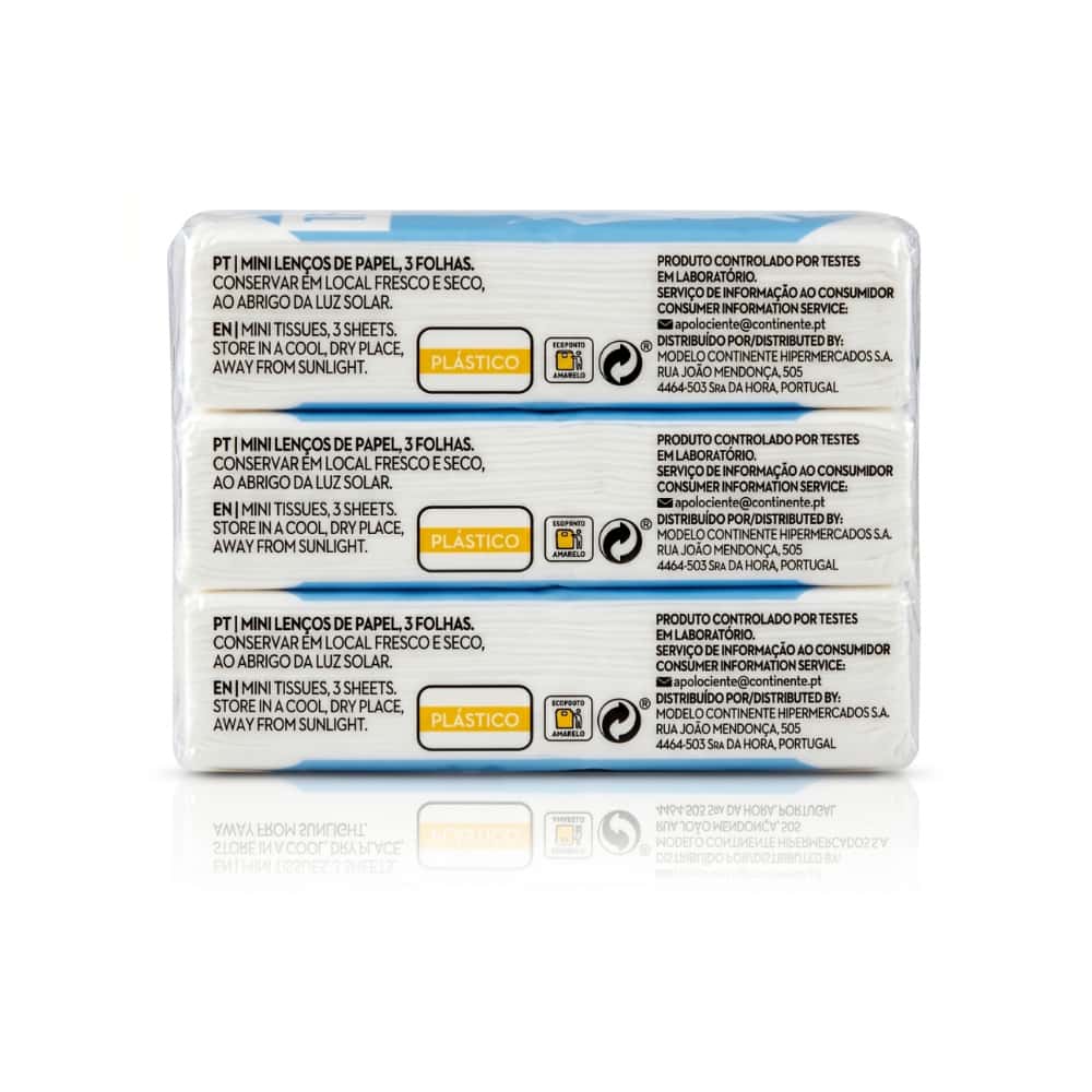 Pañuelos de bolsillo mini de 3 capas Continente (15 U) - Miniatura 2