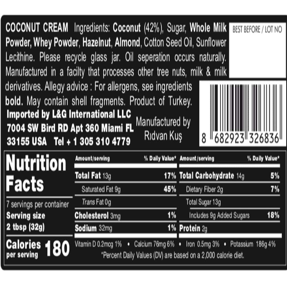 Crema de coco para untar Nuttime (250 g / 8.80 oz) - Miniatura 4