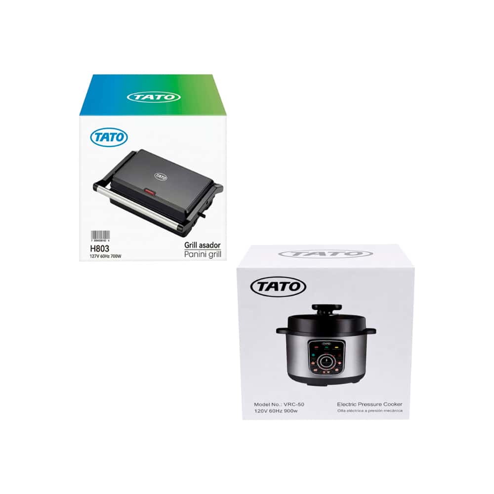 Olla reina a presión eléctrica de 5 L Tato VRC-50 + Parrilla asador antiadherente de color negro TATO H803 - Miniatura 4