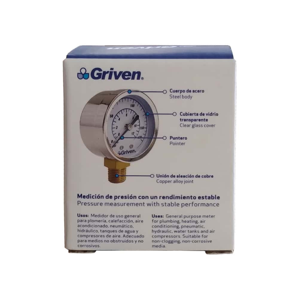 Manómetro de presión Griven GV-ZW-WC50-S - Miniatura 4