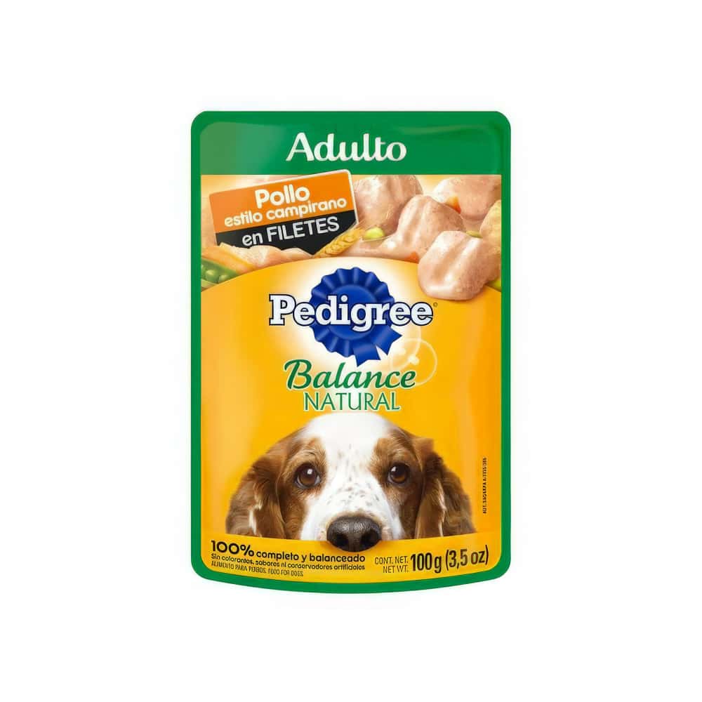 Alimento pollo estilo campirano en filetes para perro adulto Pedigree (100 g / 3.52 oz) - Miniatura 3