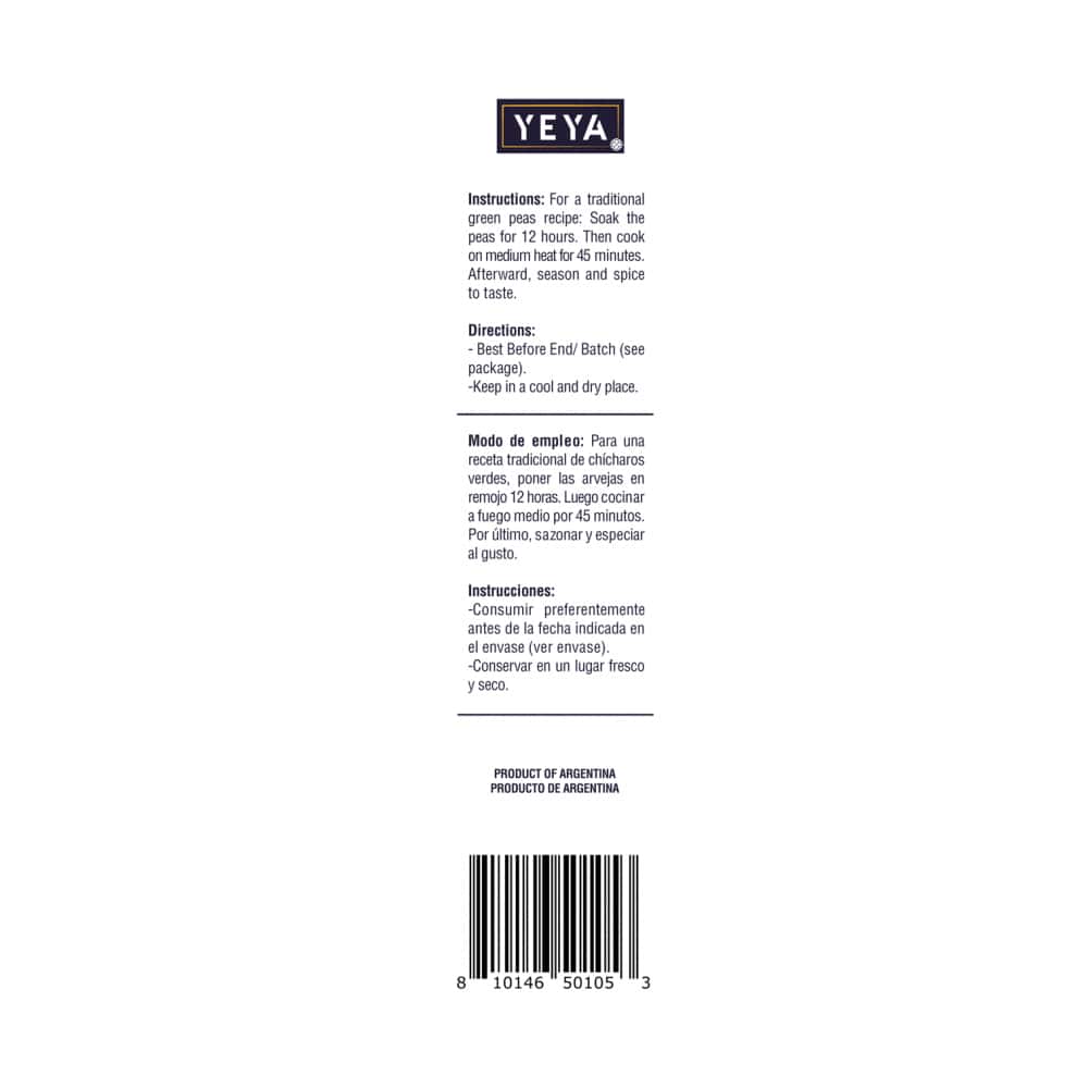 Chícharos verdes YEYA (1 kg / 2.2 lb) - Miniatura 3