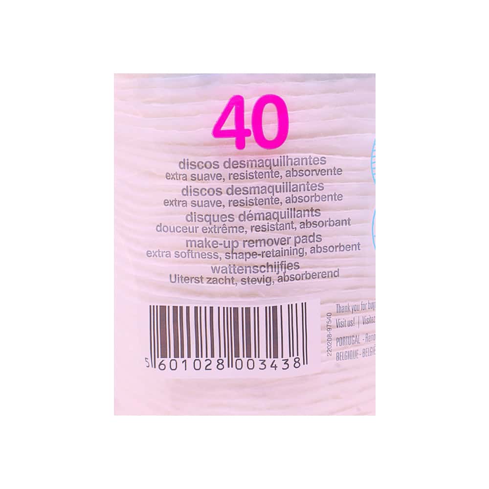 Discos de algodón desmaquillantes Skin Care Renova (40 U) - Miniatura 3