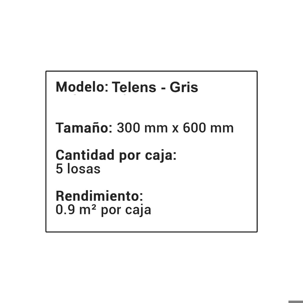 Caja de losas de cerámica mate telens-gris 300 mm x 600 mm Zeric (5 U) - Miniatura 5