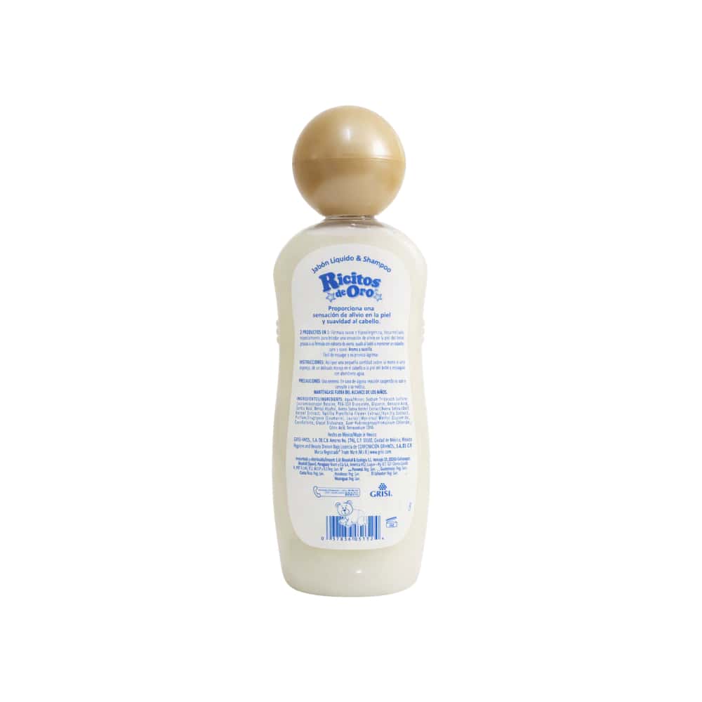 Jabón líquido y champú para bebé de avena y vainilla Ricitos de Oro (400 ml) - Miniatura 2