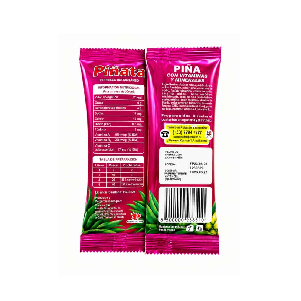 Refresco instantáneo sabor piña Piñata (200 g / 7.05 oz) - Miniatura 3