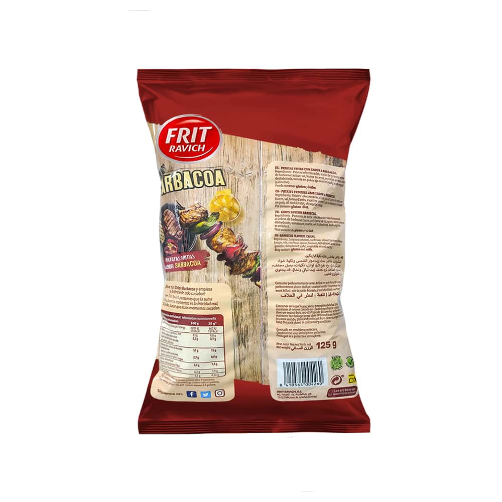 Papas fritas sabor a barbacoa Frit Ravich (125 g / 4.4 oz) - Miniatura 2