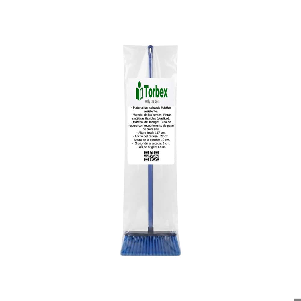 Escoba de limpieza multiusos de color azul Torbex - Miniatura 3