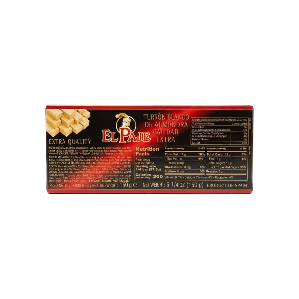 Turrón blando de almendra de calidad extra El Paje (150 g / 5.29 oz) - Miniatura 2