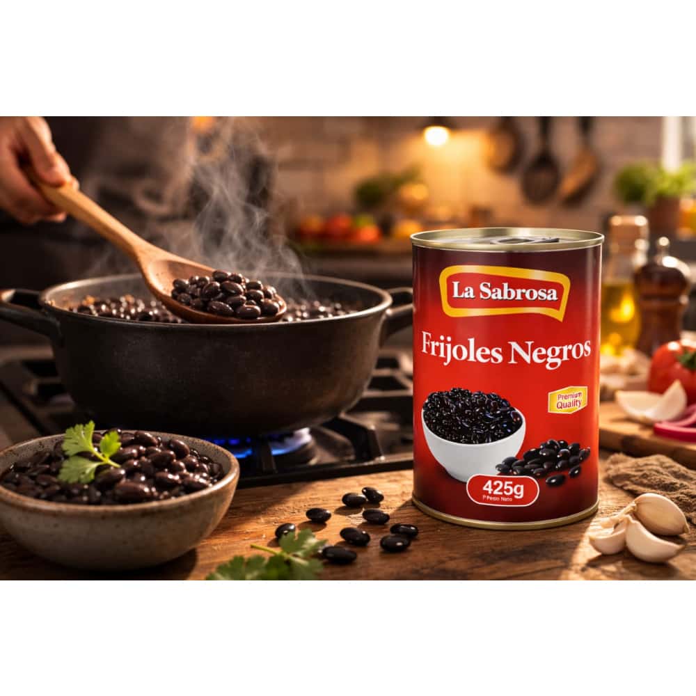 Frijoles negros enlatados La Sabrosa (425 g / 15 oz) - Miniatura 4