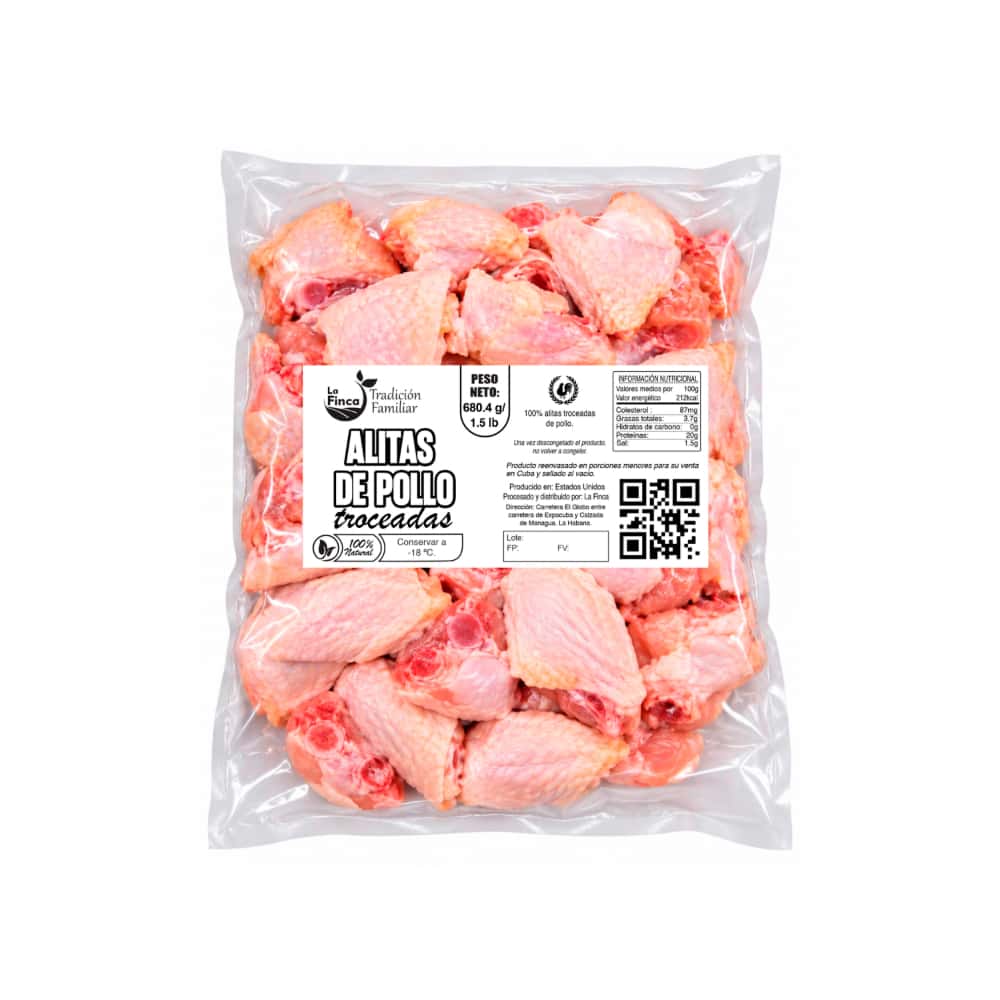Alitas de pollo troceadas La Finca (680.4 g / 1.5 lb) - Miniatura 1