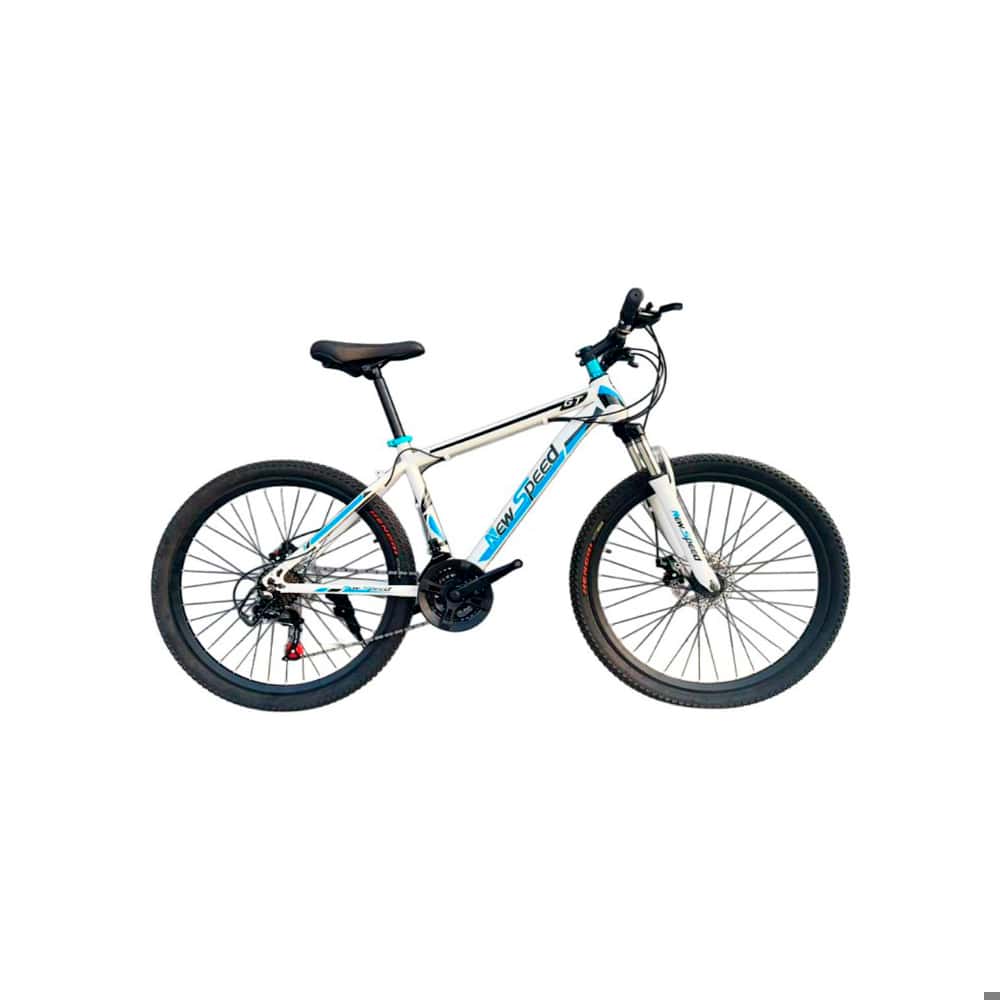 Bicicleta deportiva color azul y blanco New Speed MTB-03 - Miniatura 1