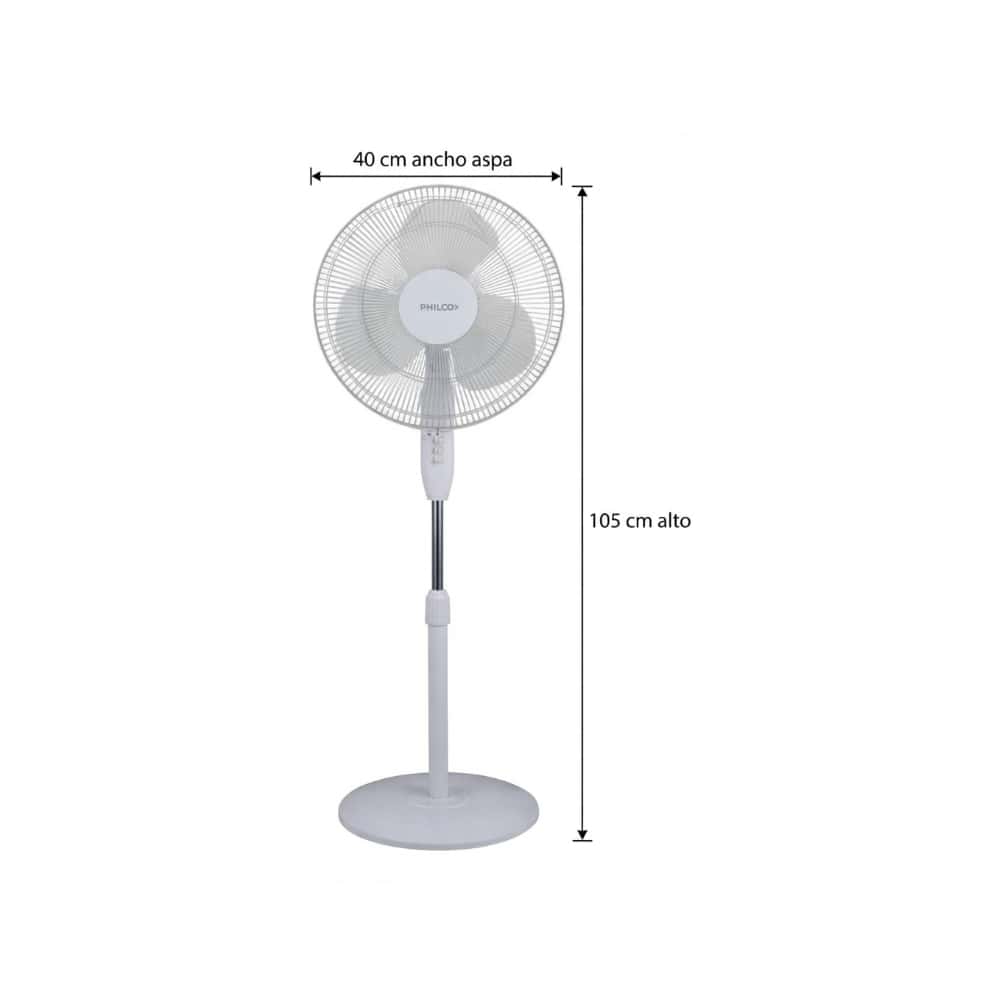 Ventilador de pedestal de 16 pulgadas Philco PUPA1738 - Miniatura 4