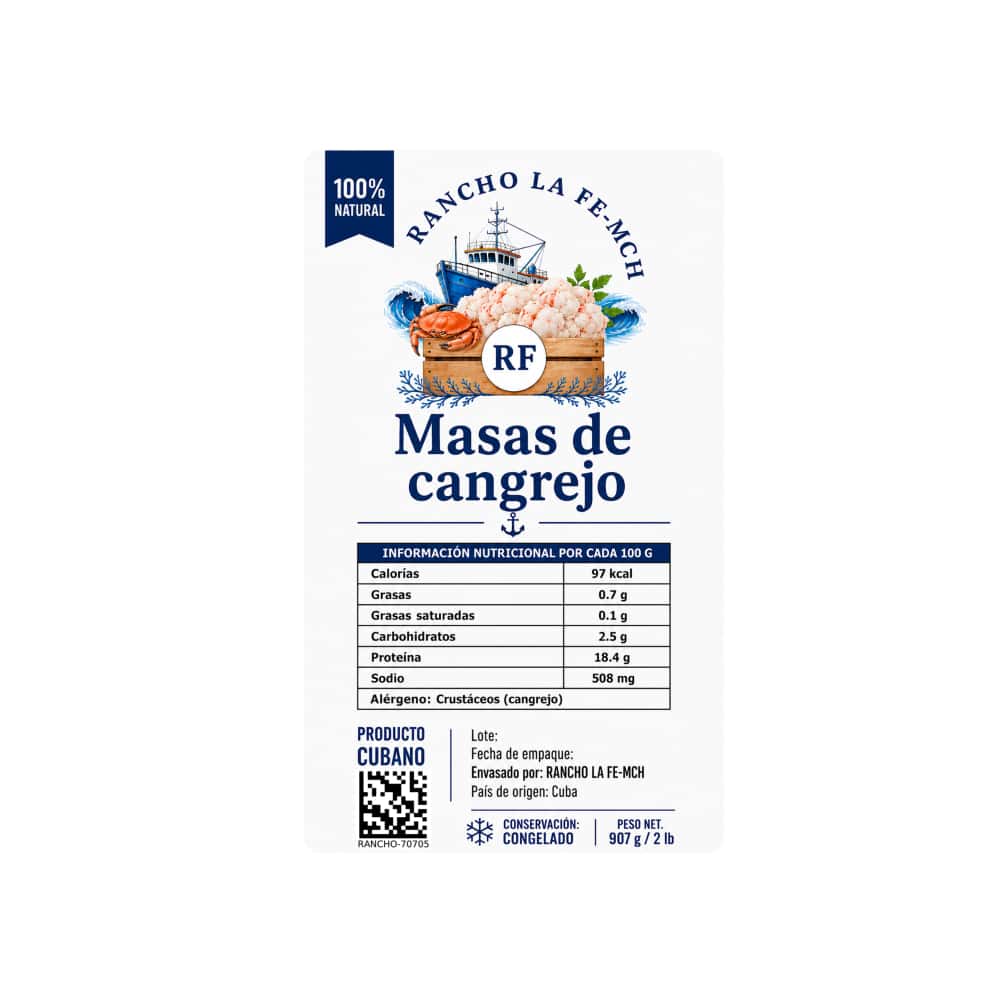 Masas de cangrejo Rancho la Fe-MCH (454 g / 1 lb) - Miniatura 2