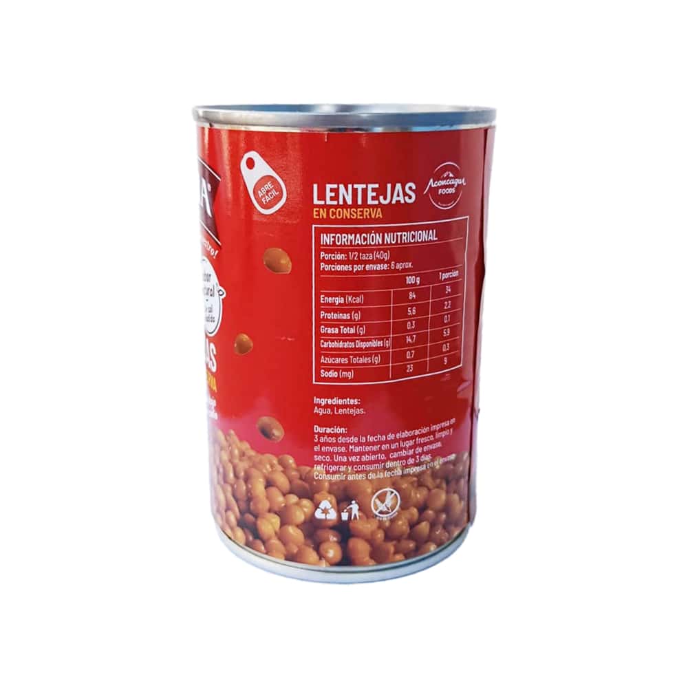 Lentejas en conserva Aconcagua (420 g / 14.81 oz) - Miniatura 2