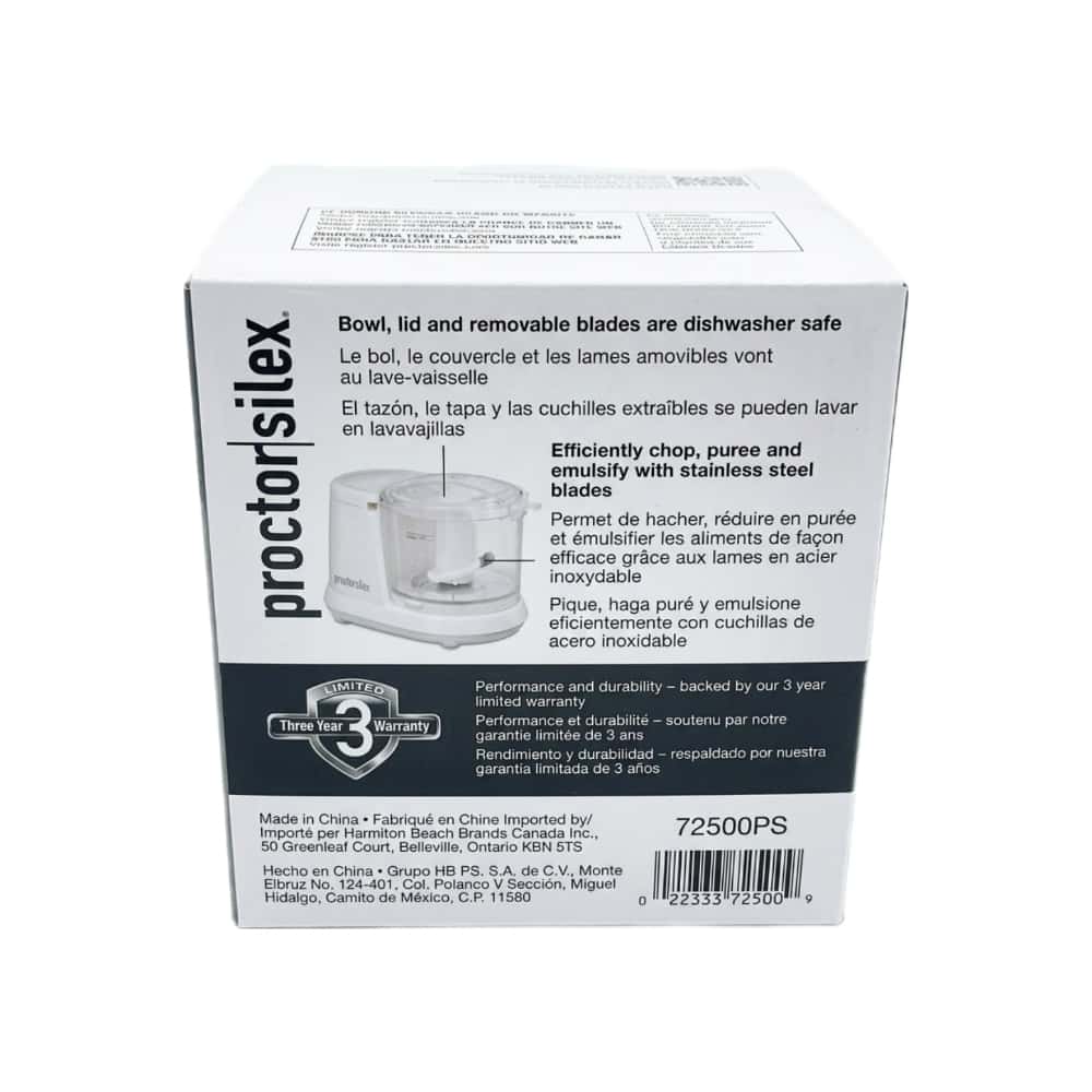 Picadora eléctrica color blanca Proctor Silex (1.5 tazas) - Miniatura 4