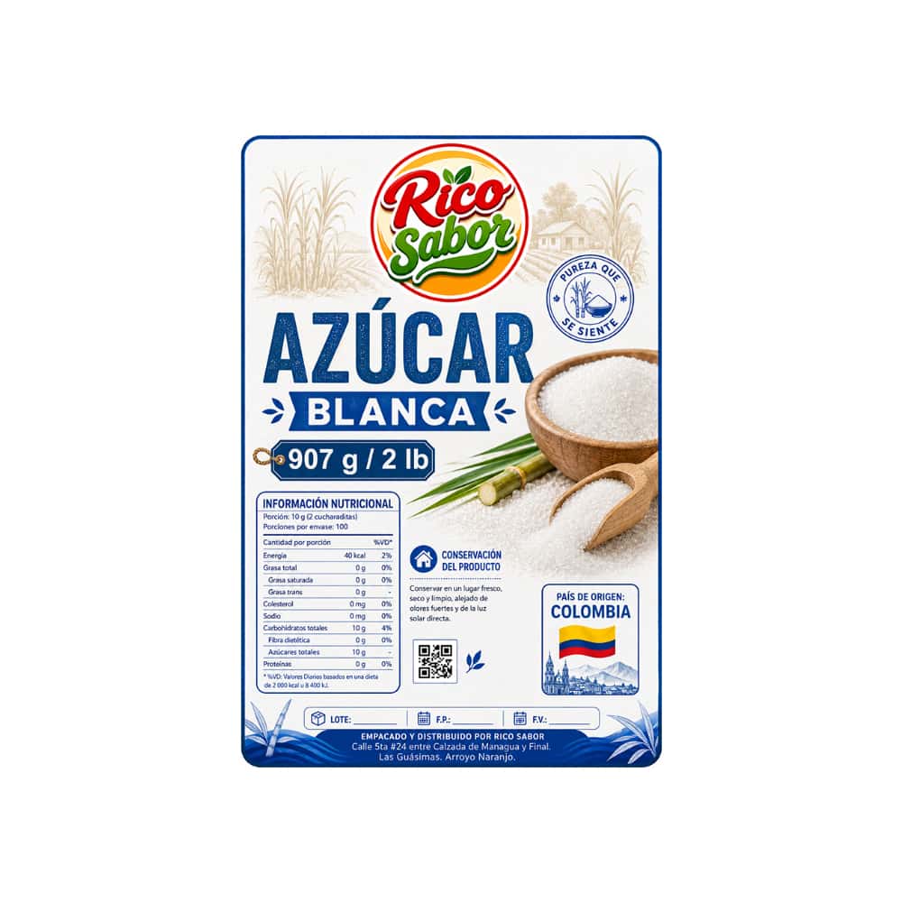 Azúcar blanca Rico Sabor (907 g / 2 lb) - Miniatura 2