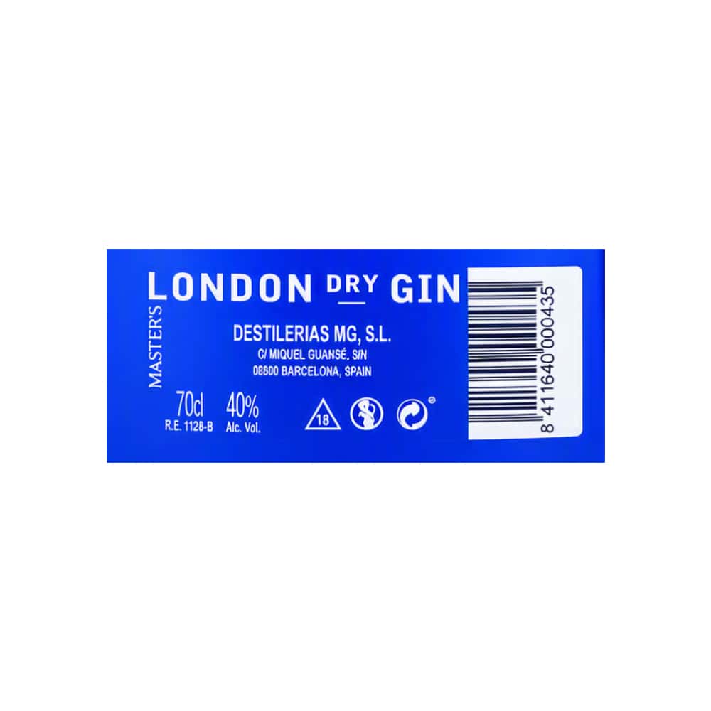 Ginebra London Dry Master's (700 ml) - Miniatura 3