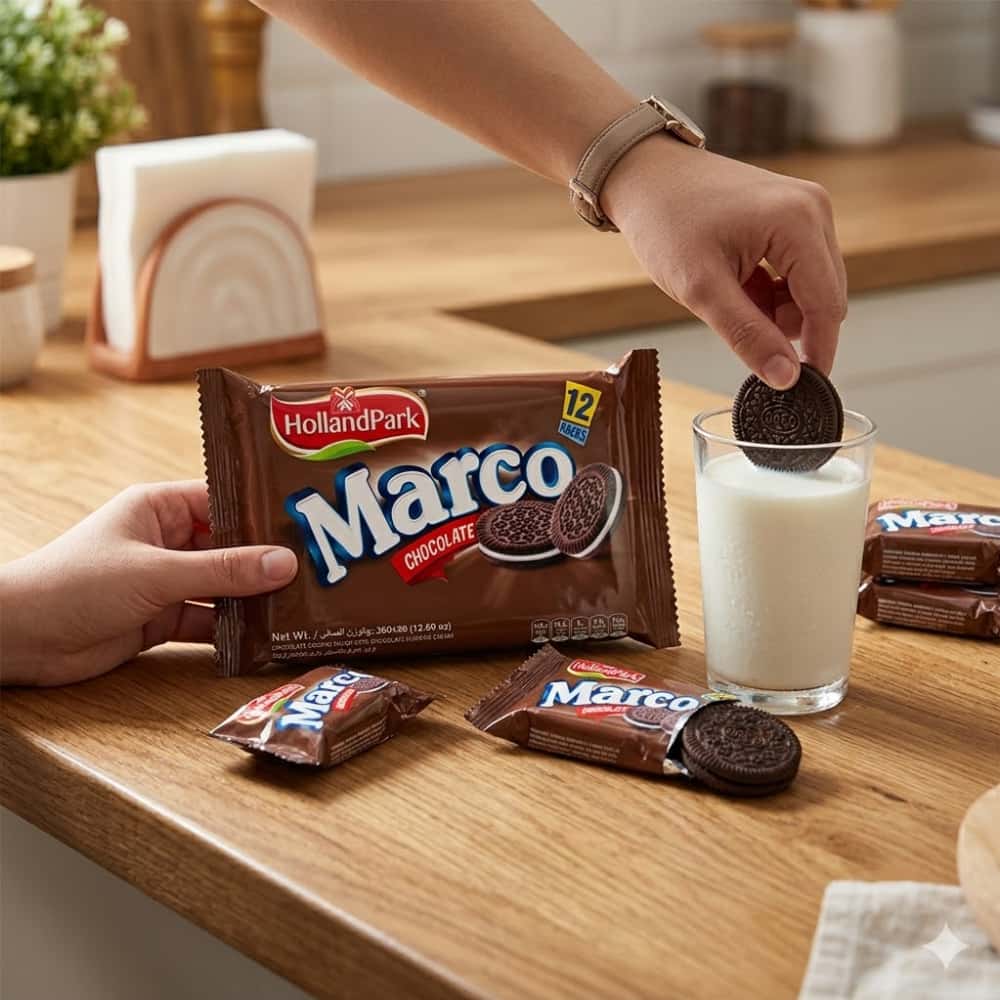 Galletas de chocolate rellenas sabor chocolate Marco HollandPark (360 g / 12.69 oz) - Miniatura 5