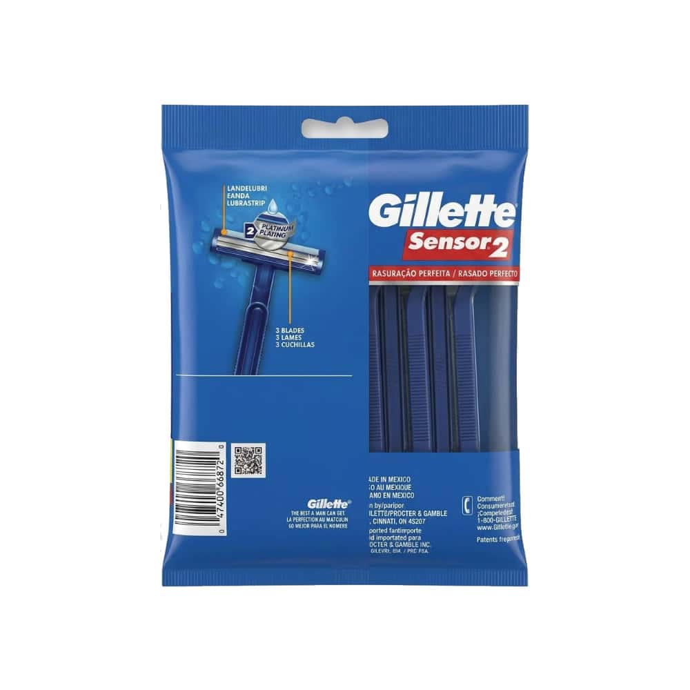 Máquinas desechables de afeitar de doble hoja Gillette Sensor2 (18 U) - Miniatura 2