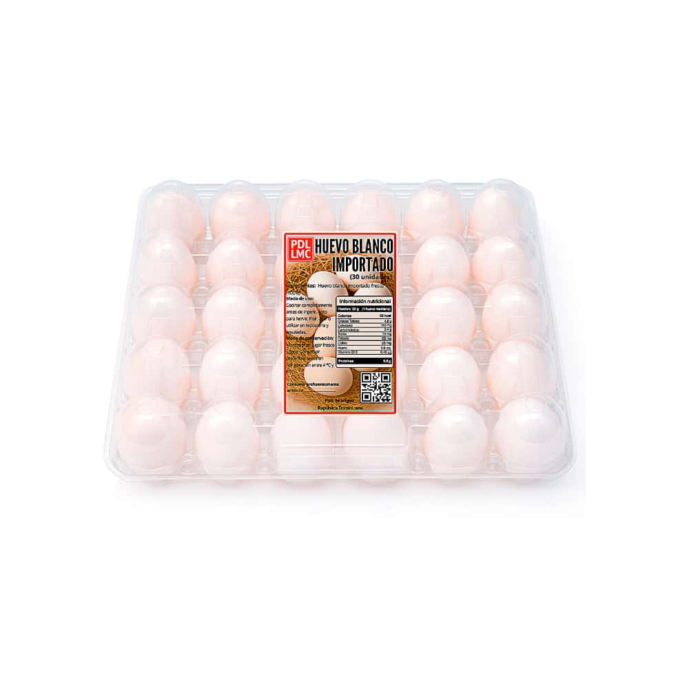 Huevo blanco importado PDL LMC (30 U) - Miniatura 1