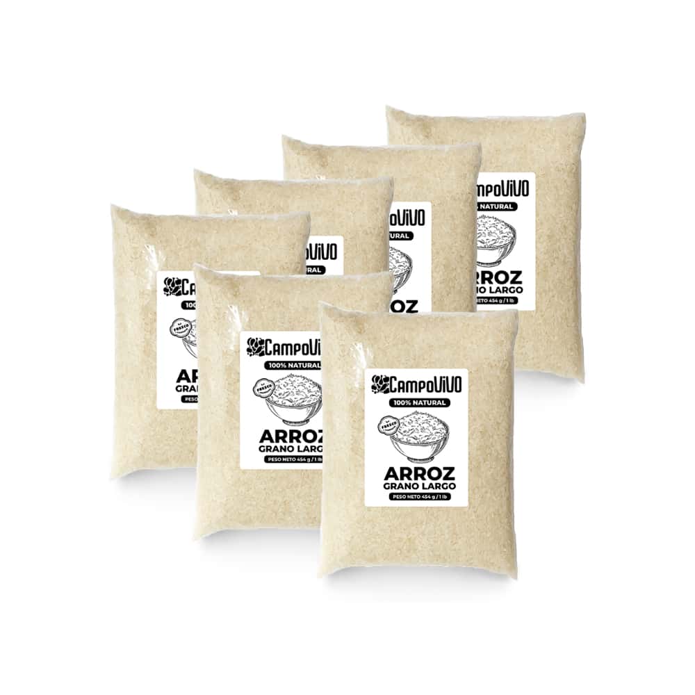 Arroz de grano largo Campo Vivo (6 x 454 g / 1 lb) - Miniatura 1