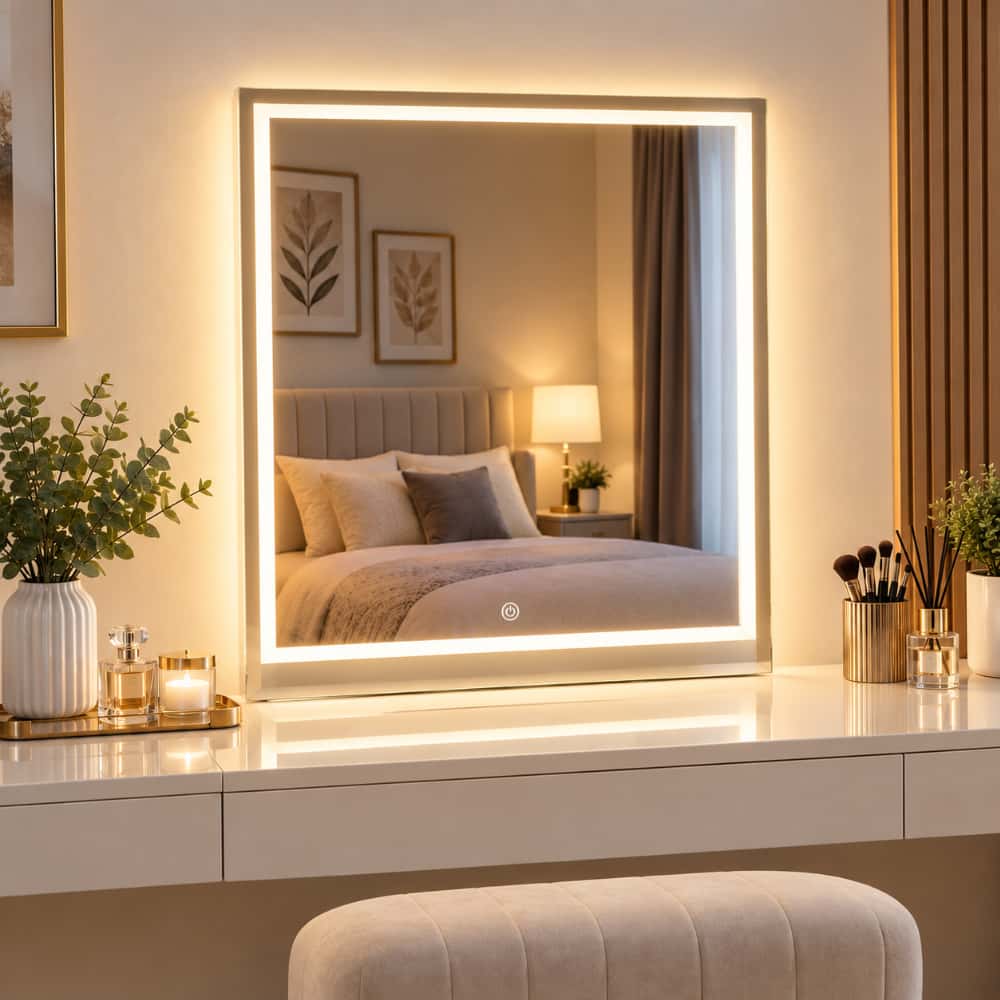 Espejo LED rectangular con iluminación perimetral y diseño moderno Rudenkov L-1270 - Miniatura 3